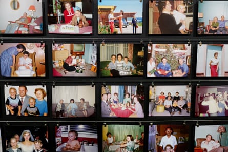 A wall display in Lee Shulman’s exhibition The House at Hangar gallery, featuring found photography from his Anonymous Project