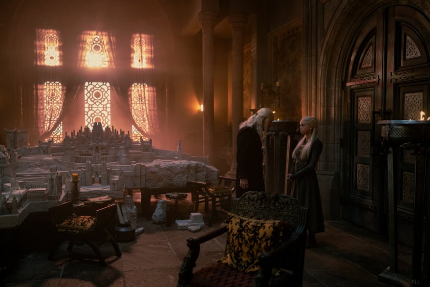 Paddy Considine and Milly Alcock in House of the Dragon.