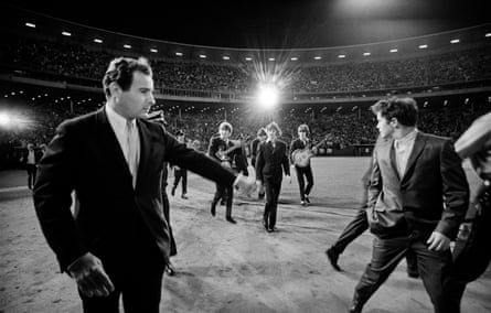 The Beatles crossing the baseball field