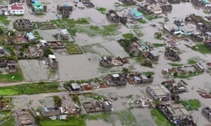 An aerial shot of Beria made available by the IFRC on Monday.