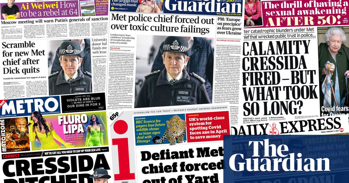 ‘What took so long?’: how the papers covered the resignation of Cressida Dick