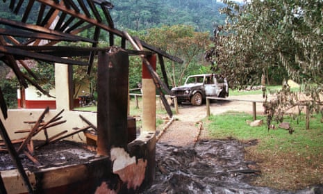 The Bwindi camp devastated in a rebel attack in 1999.