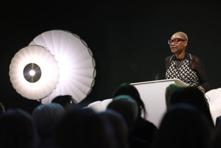 Koyo Kouoh speaking on stage