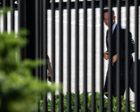 Nato secrertary general Mark Rutte arrives at the White House for a meeting with US President Donald Trump.