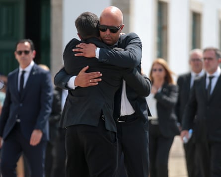 Arne Slot attends the funeral of Diogo Jota