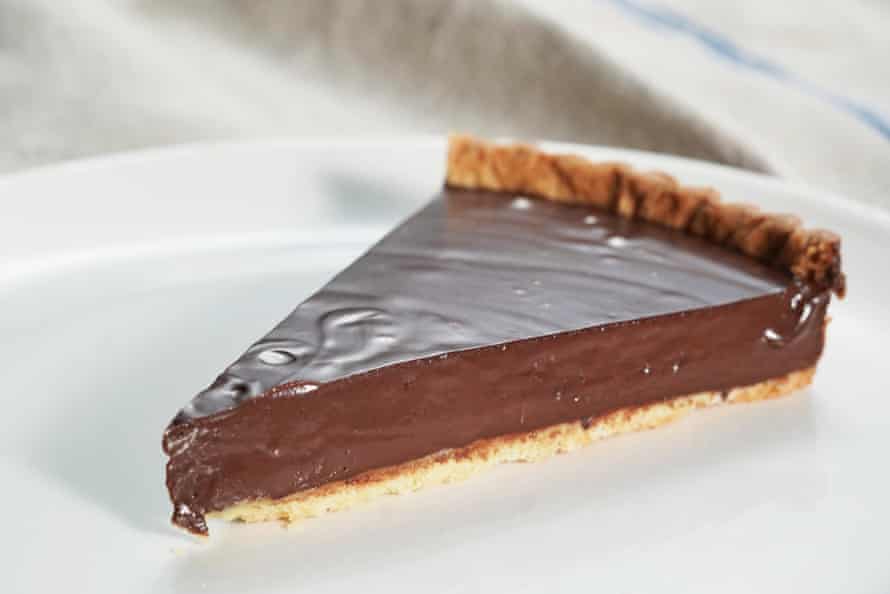 Guillaume Brahimi’s tarte au chocolat, made with rich dark chocolate