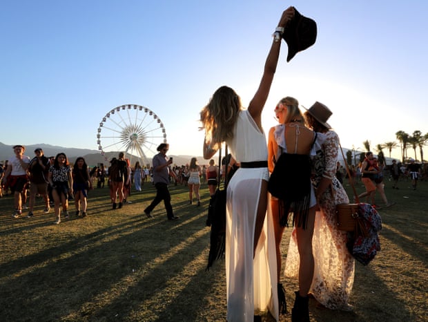 girls at Coachella festival