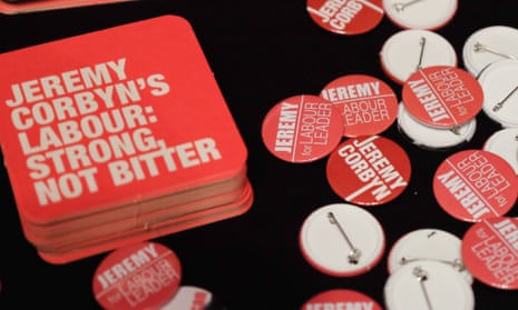 Jeremy Corbyn campaign badges and coasters