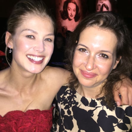 With Rosamund Pike in 2015.