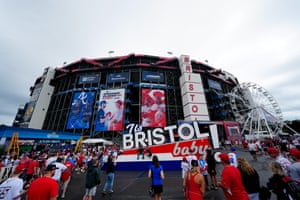 Fans outside the speedway were entertained by a 110-foot Ferris wheel to go along with food trucks, live music, pitching tunnels and batting cages.