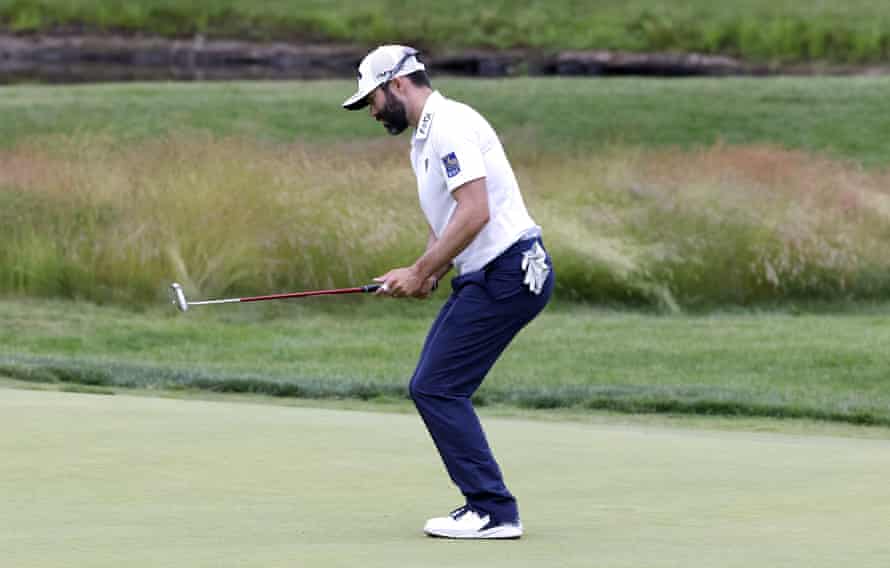 Frustration for Adam Hadwin at the 12th.