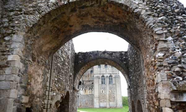The entrance to Castle Rising