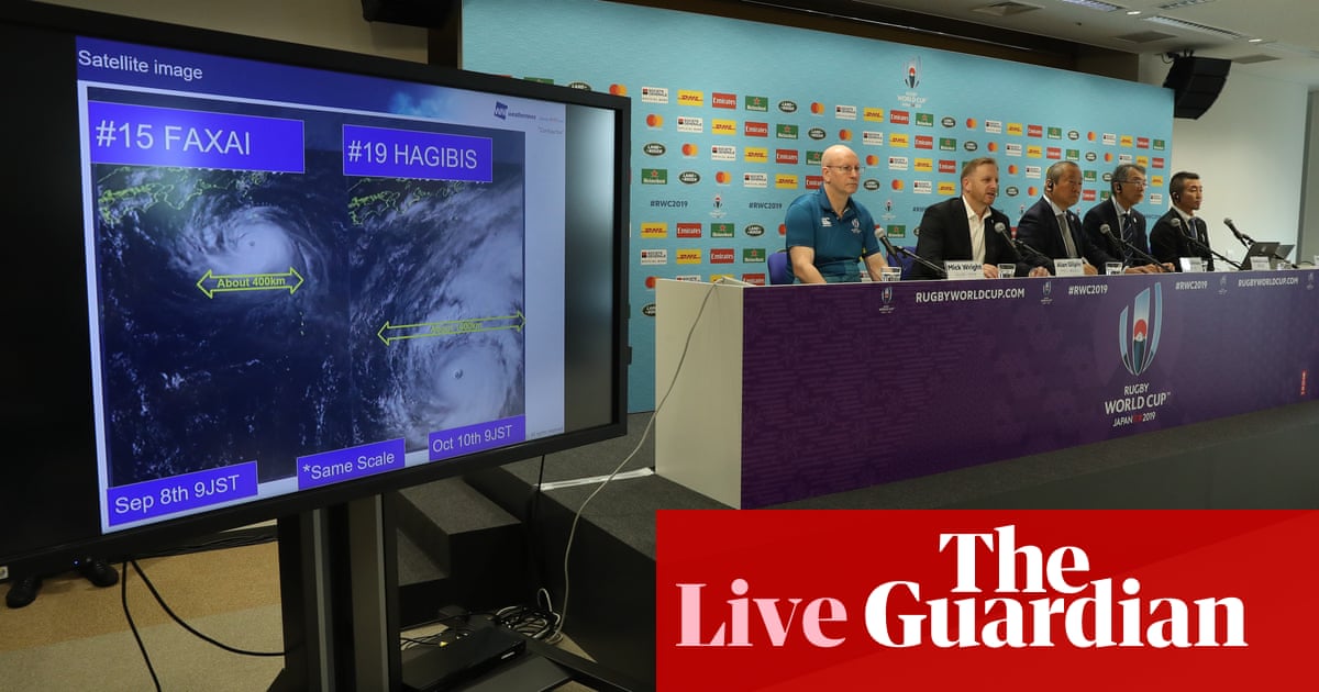 Rugby World Cup: England and New Zealand games cancelled as Japan braces for super typhoon – as it happened