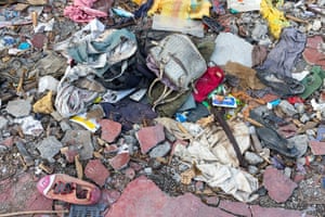 People's discarded belongings in Mukuru Kwa Njenga