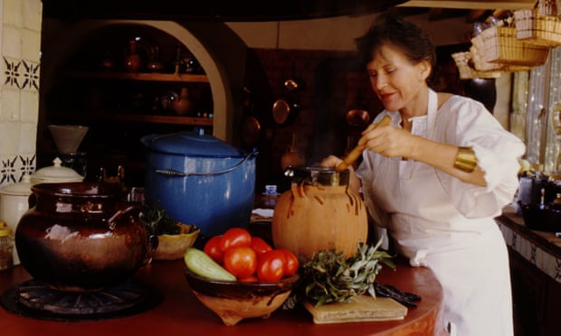 Diana Kennedy at her smallholding near the city of Zitácuaro, Mexico, in 1989. She kept pigs, goats and chickens, and established a centre of research, teaching and sustainable living.