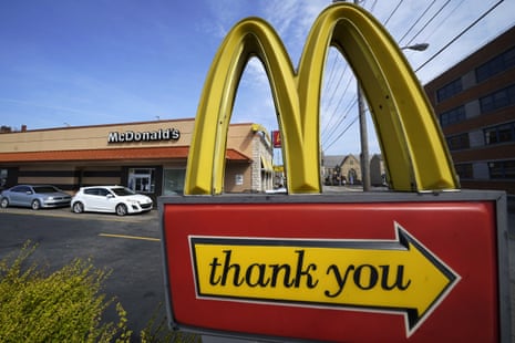 mcdonald's logo in drive through