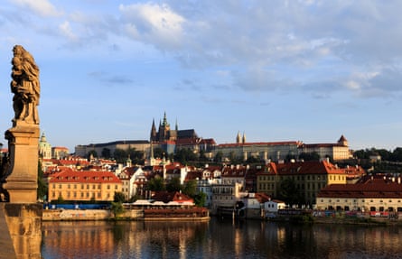 Prague castle seen from Charles Bridge