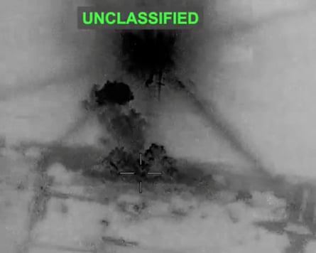 A military image of an explosion.