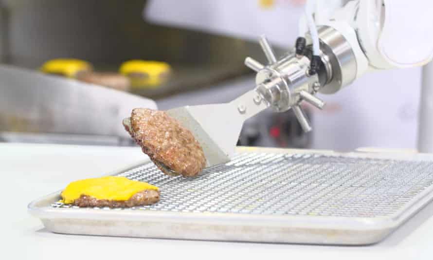 Hamburger-cooking robots in Los Angeles.