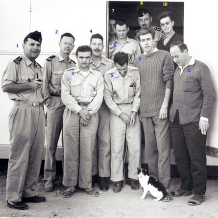 Félicette, pictured with the French space team after her return to earth.