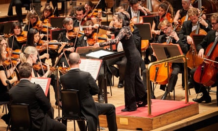 Conducting the Philharmonia Orchestra at London’s Southbank Centre in 2019.