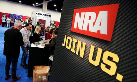 Attendees sign up at the National Rifle Association (NRA) booth at the Conservative Political Action Conference (CPAC) annual meeting in Maryland in February.