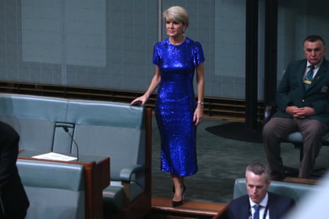 Julie Bishop after Josh Frydenberg delivered the 2019 Budget in the house of representatives chamber of Parliament House, Canberra this evening.