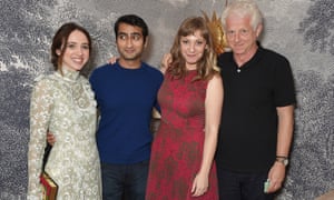 Zoe Kazan, Kumail Nanjiani, Emily V Gordon and Richard Curtis, writer of Four Weddings and a Funeral, a special screening of The Big Sick in London.