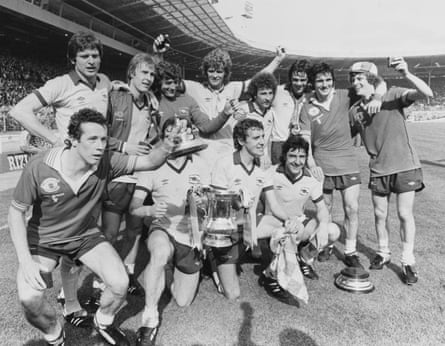 Arsenal celebrate winning the 1979 FA Cup