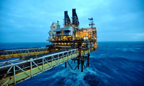 A section of the BP ETAP (Eastern Trough Area Project) oil platform is pictured in the North Sea