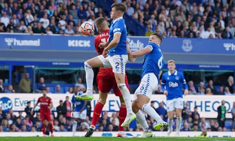 Wolverhampton Wanderers’ Sasa Kalajdzic scores his sides first goal at Everton.