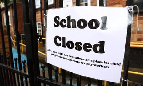 A sign is seen outside the closed West Bridgford infants’ school in Nottingham