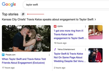 a screenshot showing google results