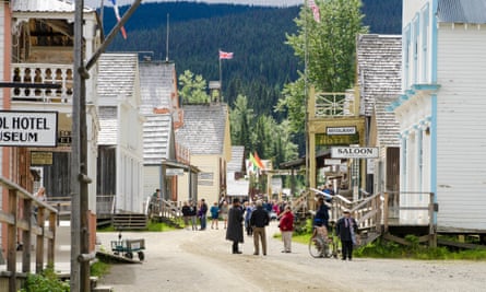 Main street in historic old gold town Barkerville, British Columbia, Canada