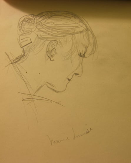 Marie Louise Lallemand, sketched by E.E. Cummings.