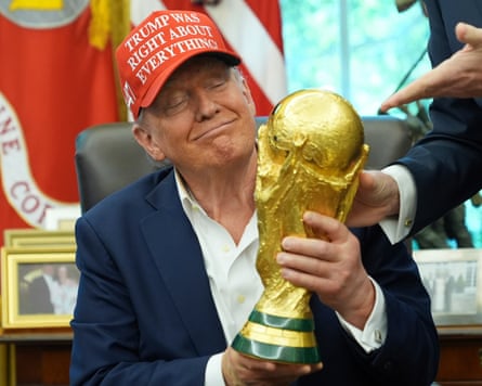 Donald Trump pinch nan World Cup trophy past year