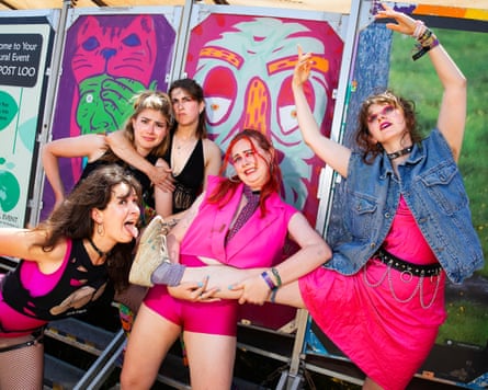 Twat Union photographed by a toilet block at Glastonbury