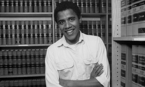 Barack Obama as a student at Harvard law school in 1990. ‘The campus was a place that was politically divided at the time.'