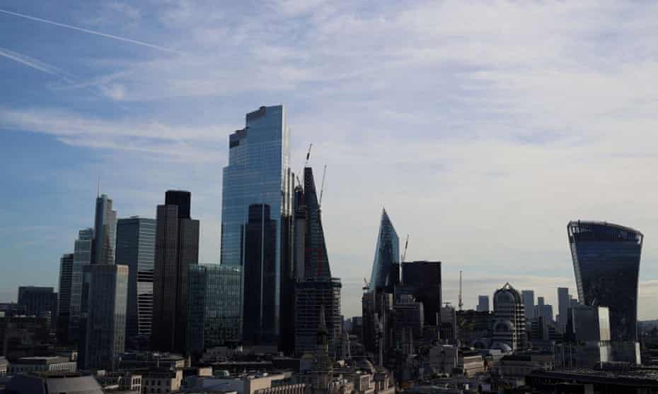 City of London financial district skyline