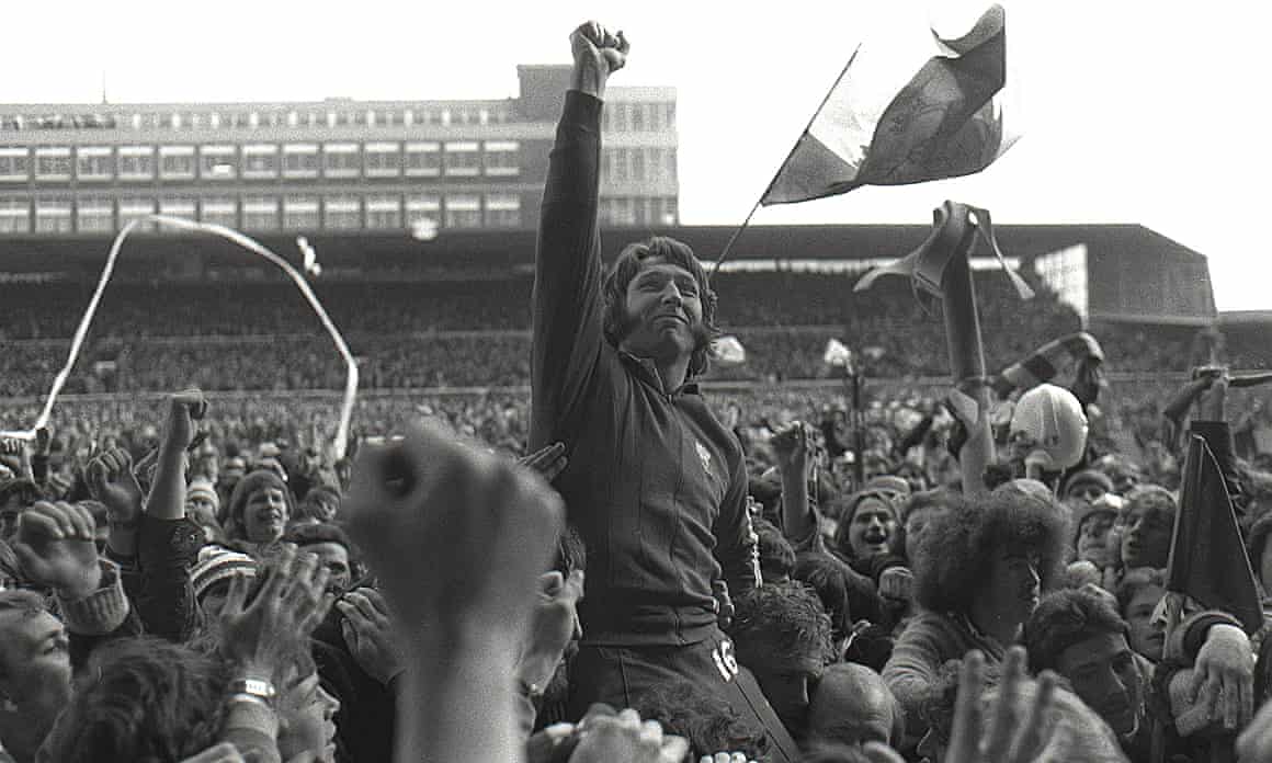 JPR Williams is carried off the Cardiff Arms Park pitch by Welsh fans after Wales’s 27-3 victory over England in the 1979 Five Nations.