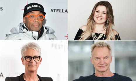 Spike Lee, Kelly Clarkson, Sting and Jamie Lee Curtis.