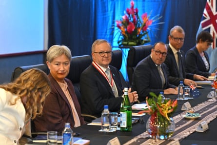 Australian prime minister Anthony Albanese and foreign affairs minister Penny Wong in Fiji
