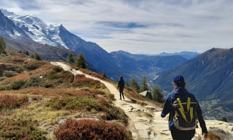 Hikers on the Tour du Mont Blanc.