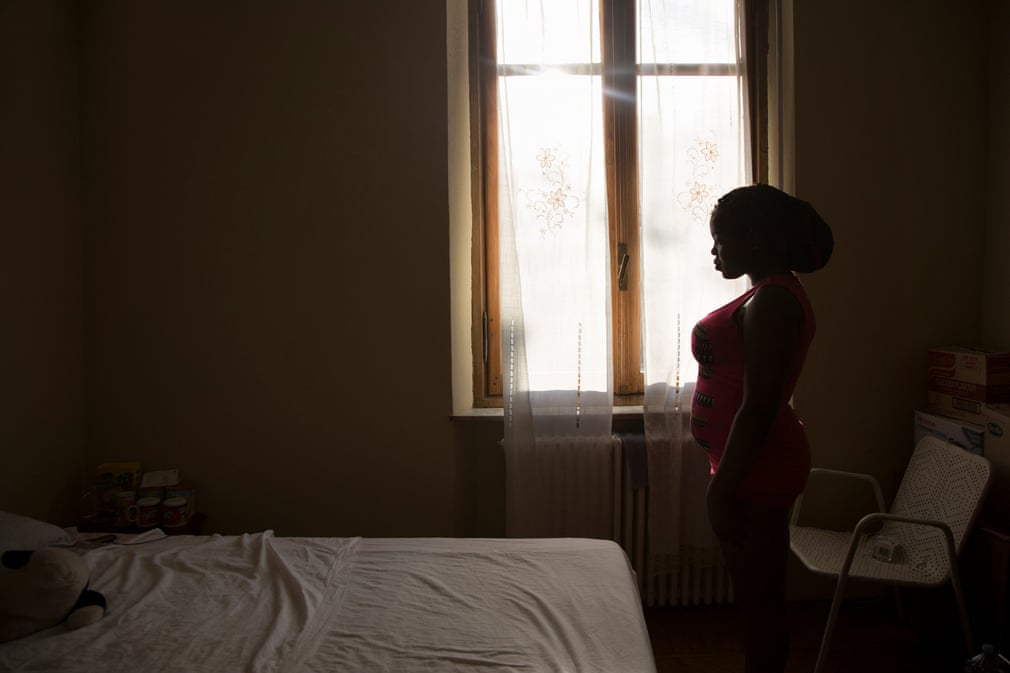Loveth, 21, in a shelter for victims of sex trafficking in Italy.