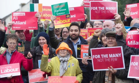Ali Milani and Labour supporters in Uxbridge