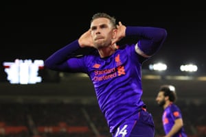Jordan Henderson celebrates third
