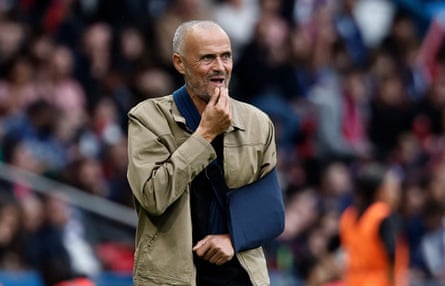 Luis Enrique watched PSG win 2-0 at the weekend.