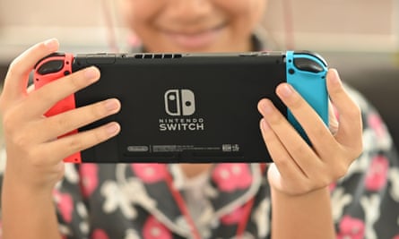 A Nintendo Switch console.