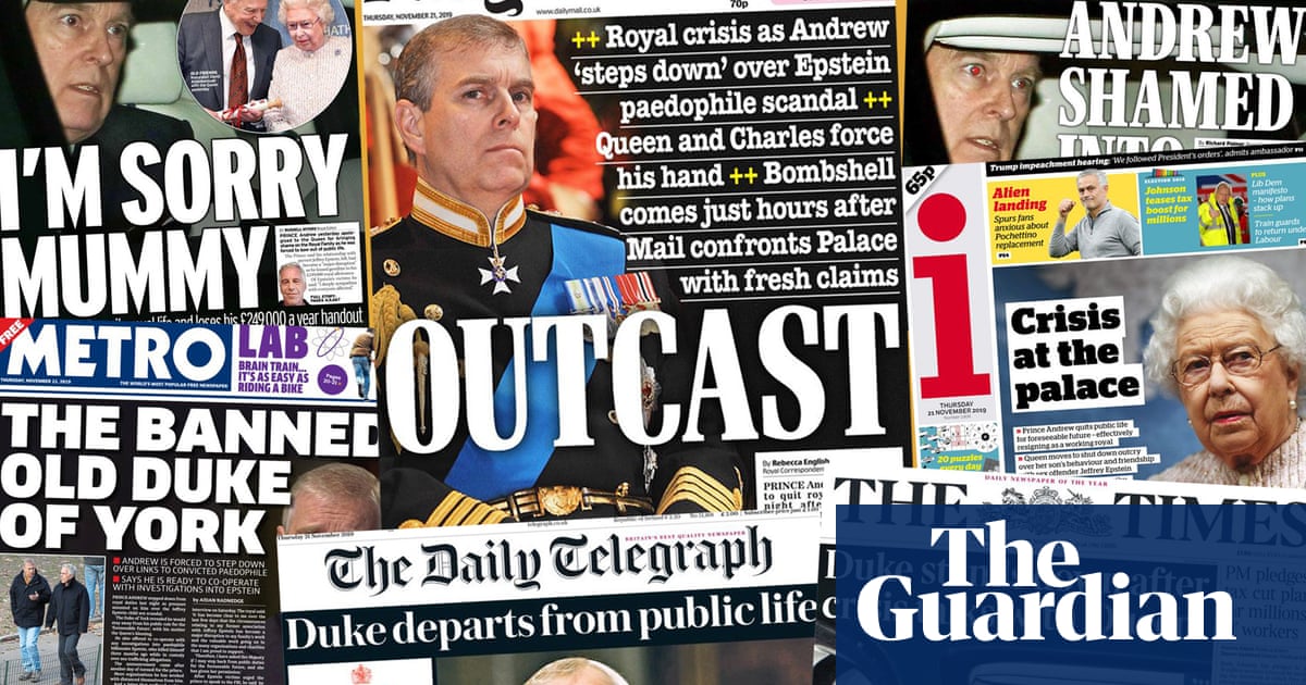 Outcast: how the newspapers covered Prince Andrews suspension of duties