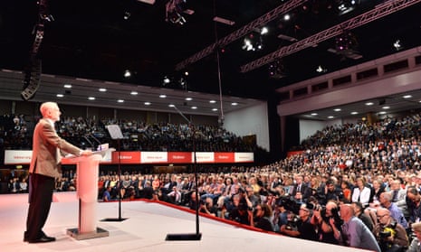 Jeremy Corbyn at the Labour party annual conference in Brighton in September 2015.